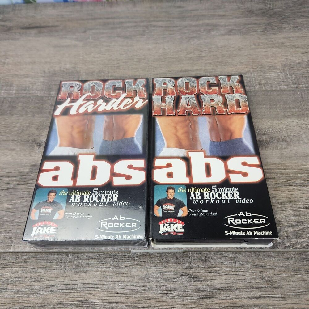 Rock Hard & Harder Abs Body by Jake workout VHS Lot of 2 1999